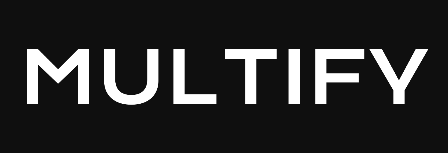 MULTIFY wordmark, white